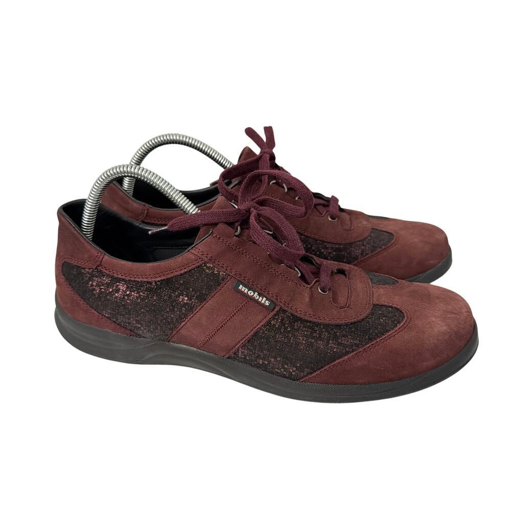 Mephisto Shoes Women's Size 11 US Liria Mobils Burgundy Red Comfort Sneakers